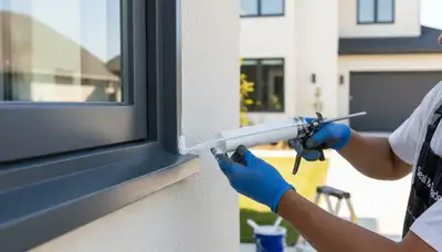 Professional caulking and sealing on Evansville IN home exterior for long‑lasting weather protection