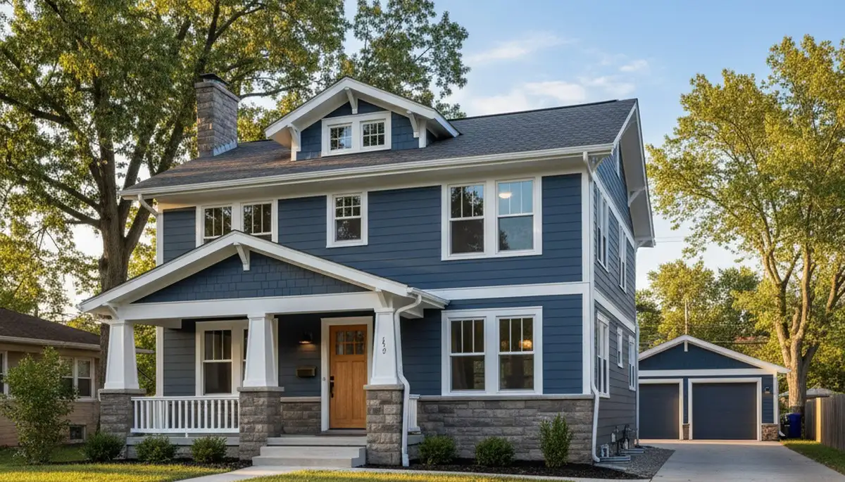 Fresh exterior house painting in Evansville IN showcasing smooth, weather-resistant finish by local painters