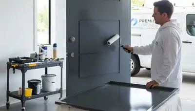 Professional door painting by house painters in Evansville, IN enhancing curb appeal