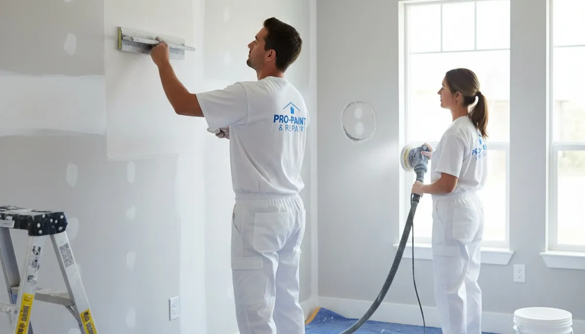 Drywall repair and wall restoration by professional painters in Evansville, IN home interior