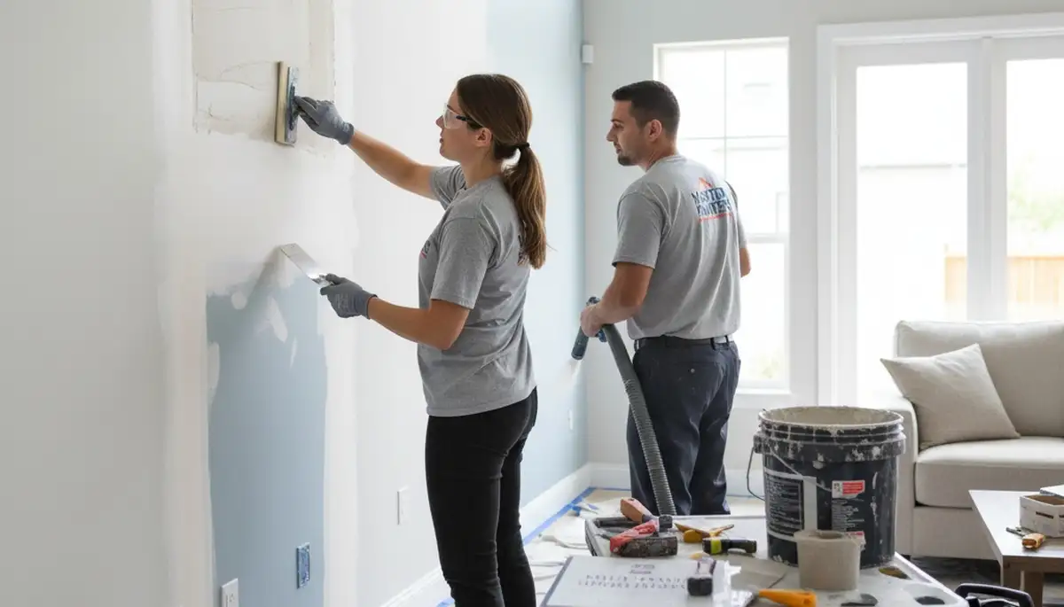 Professional drywall repair and wall restoration by expert painters in Evansville, IN