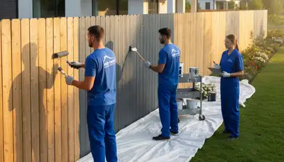 Professional fence painting in Evansville, IN protecting wood from Ohio Valley weather