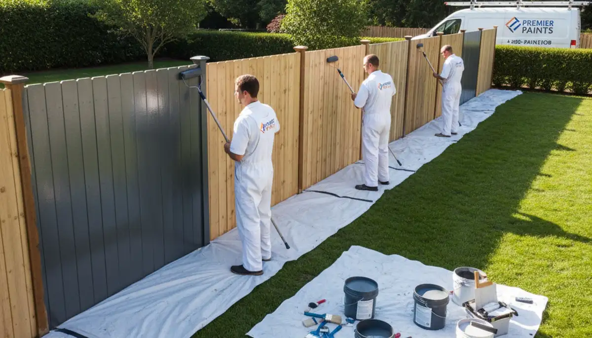 Professional fence painting service in Evansville, IN enhancing wood durability and curb appeal
