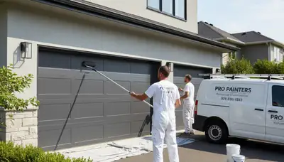 Professional garage door painting in Evansville IN by expert house painters for lasting curb appeal