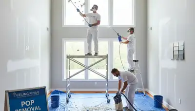 Professional popcorn ceiling removal and refinishing in Evansville, IN home interior