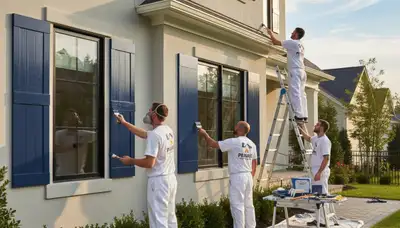 Professional shutter painting in Evansville IN with durable weatherproof finishes for local homes