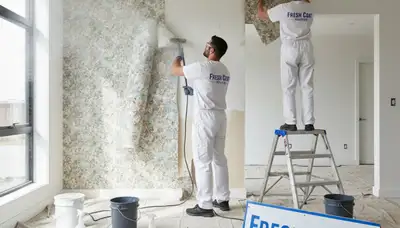 Professional wallpaper removal in Evansville IN home by expert painting contractors