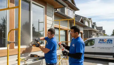 Wood rot repair on exterior siding by professional house painters in Evansville, IN